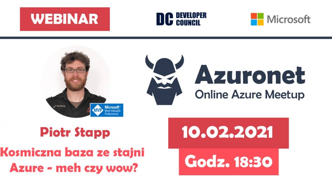 Architekci Microsoft Azure i programiści .NET na wspólnym wydarzeniu: Azuronet - Online Azure Meetup #18